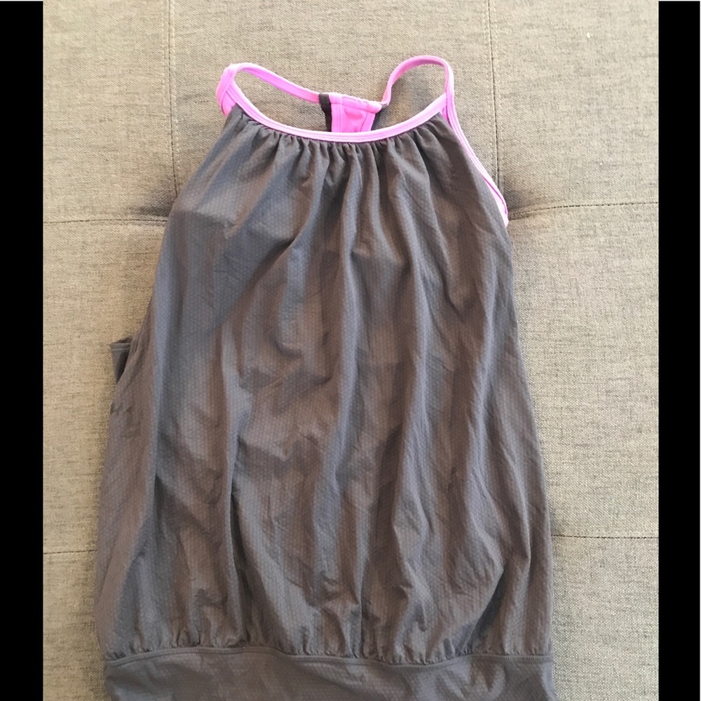 Lululemon tank with attached sports bra.